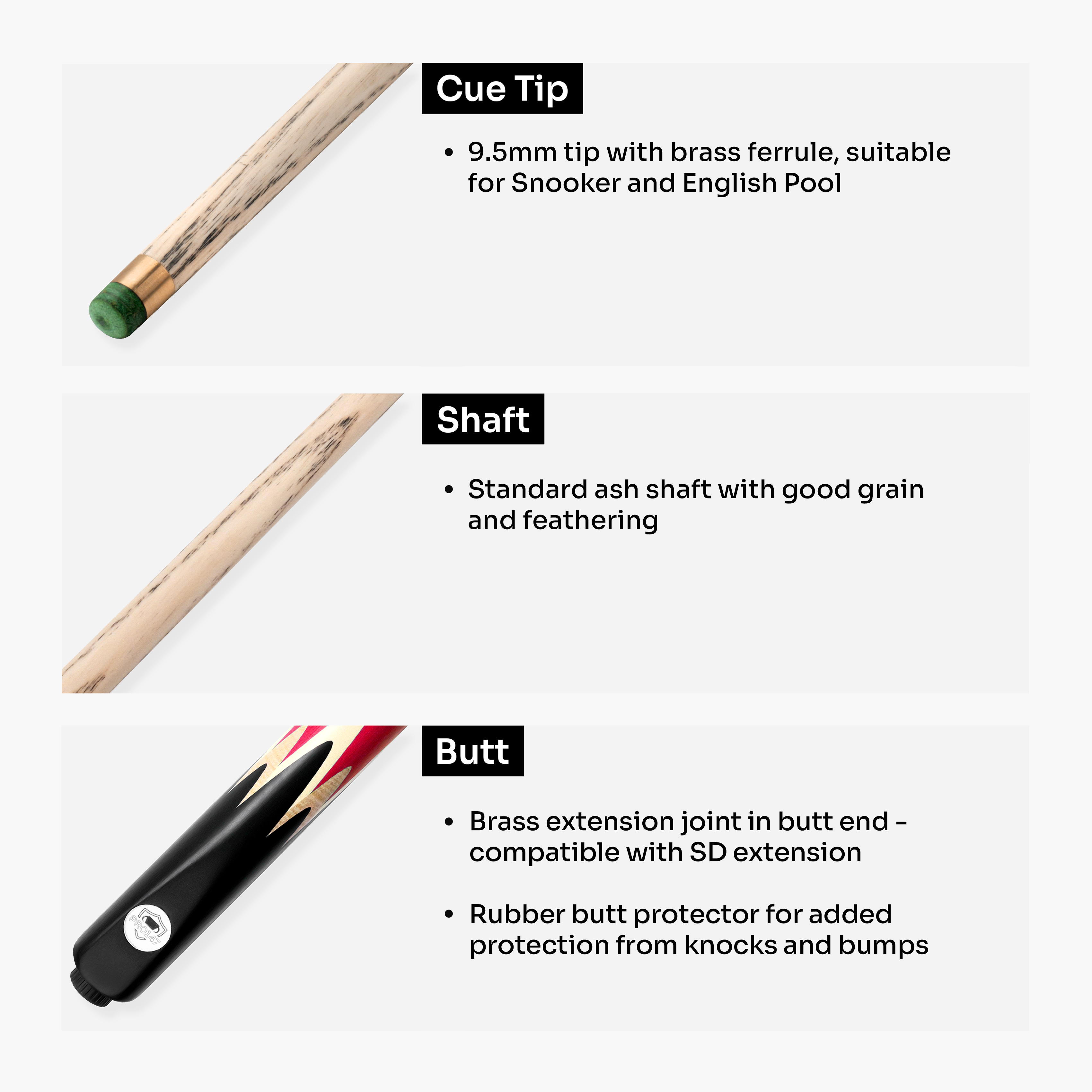 PRO147 Lancet 3/4 cue and case set