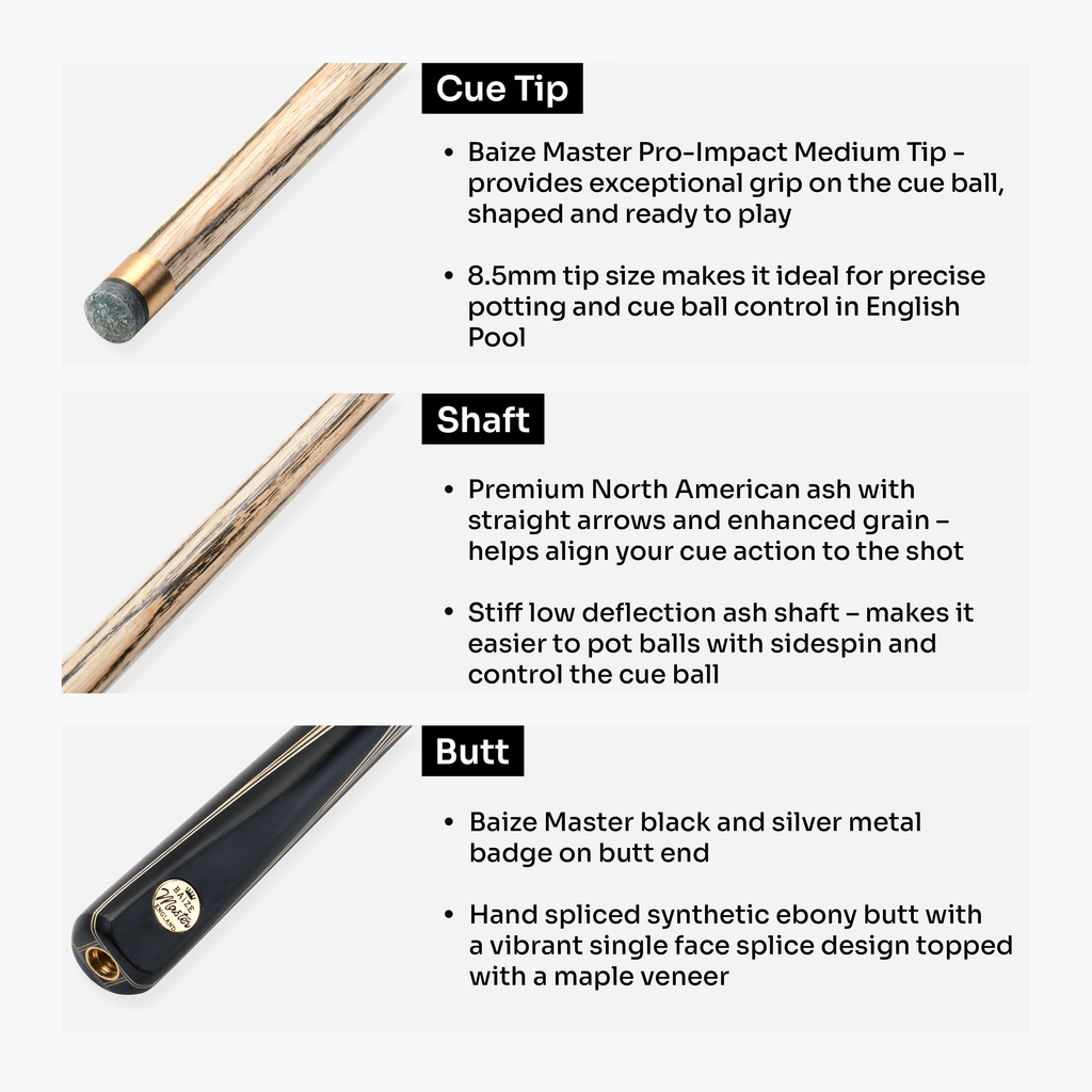 Baize Master Midnight Marksman 3/4 pool cue Cue + Case