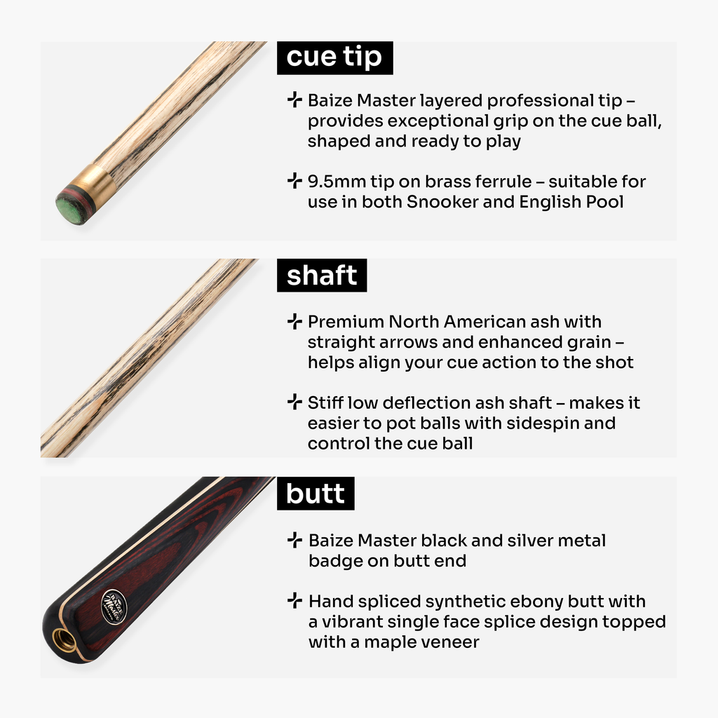 Baize Master Blackline Classic cue and case set Cue + Case