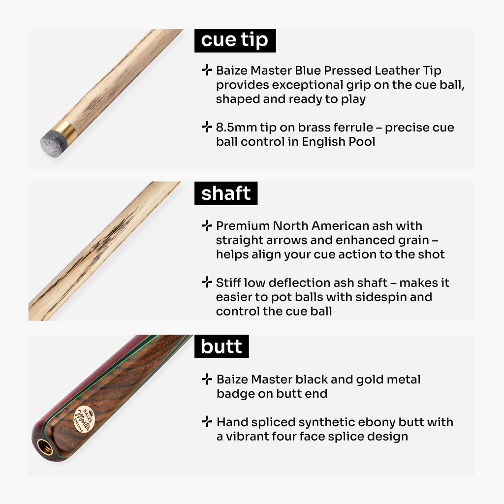 Baize Master Scarlet Marksman 3/4 pool cue Cue + Case