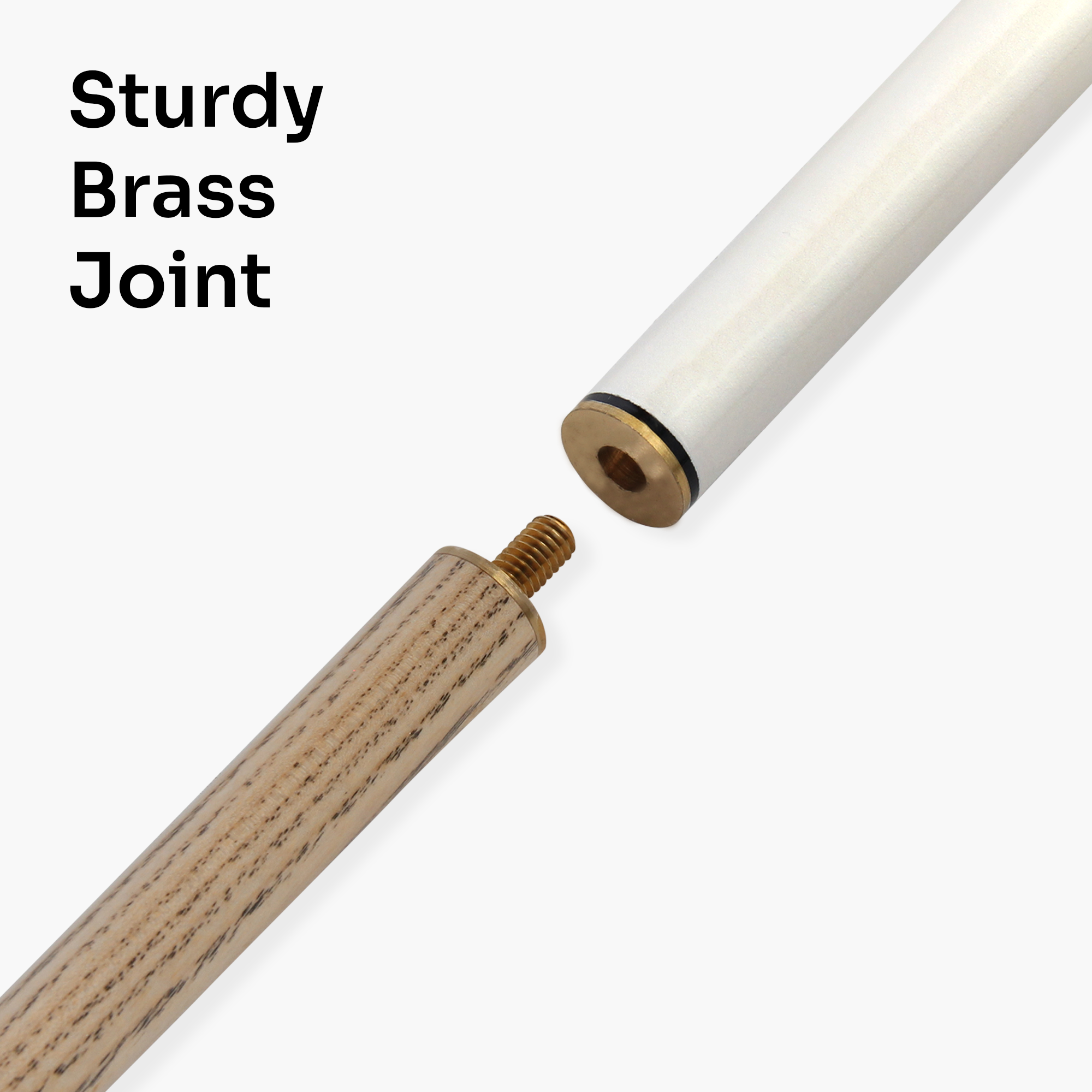 Jonny 8 Ball White Jet 48-inch junior cue Cue + Case