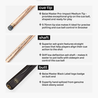 Baize Master Classique 58-inch snooker cue Cue + Case