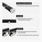 Baize Master Prestige Pro-Lock 1-piece metal cue case - 2 cues Cue + Case