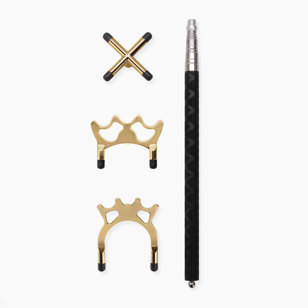 Telescopic extension rest with three rest heads Cue + Case