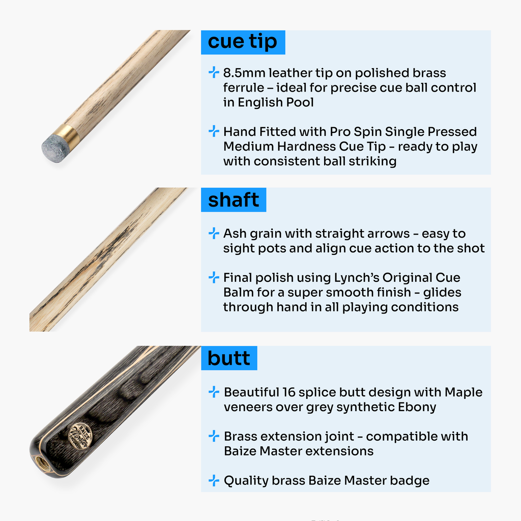 Baize Master G14 Emperor 57-inch 3/4 pool cue Cue + Case