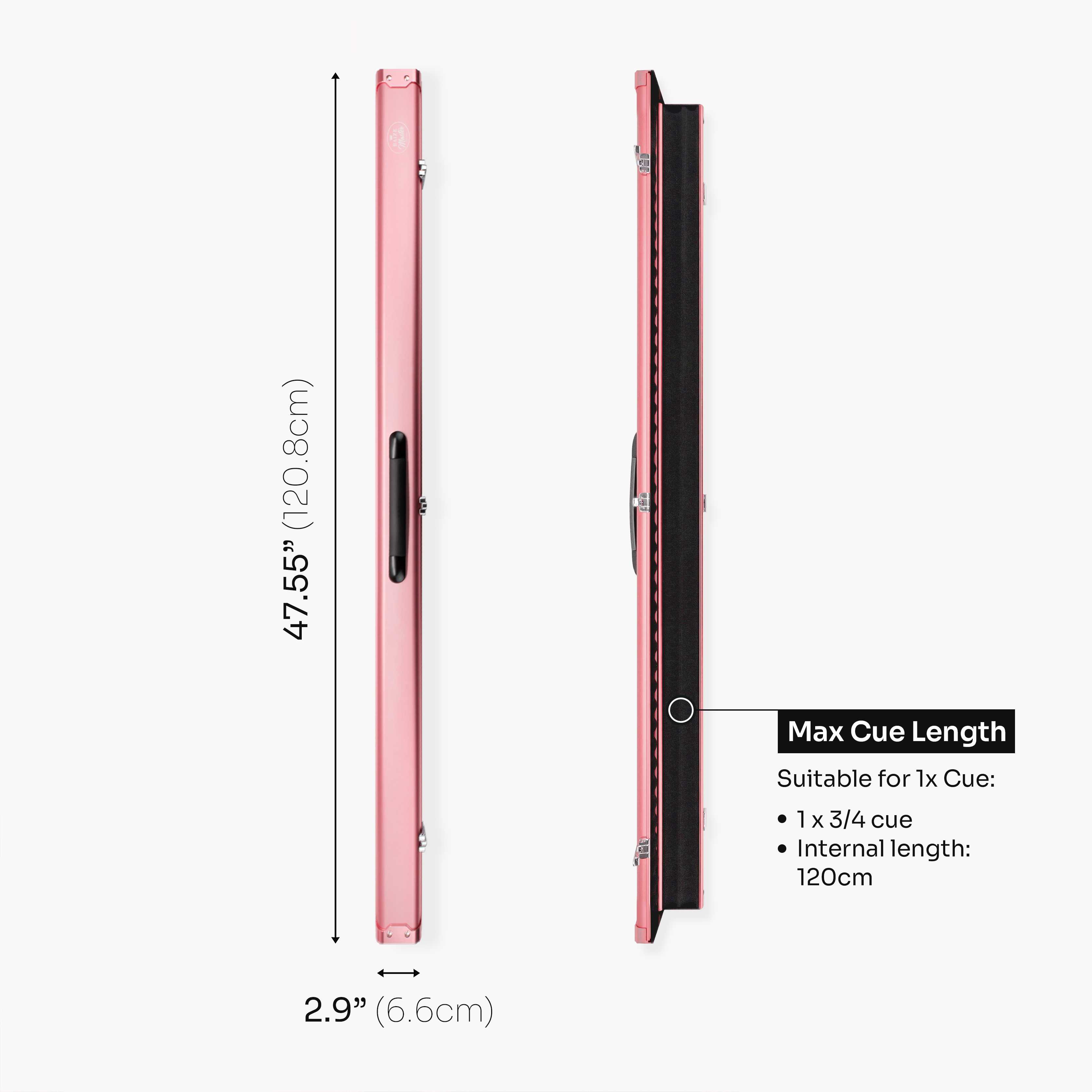 Baize Master Summit 2-slot 3/4 cue case Cue + Case