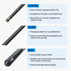 Jonny 8 Ball Inferno 2-piece graphite cue Cue + Case