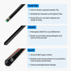 Jonny 8 Ball Inferno 2-piece graphite cue Cue + Case