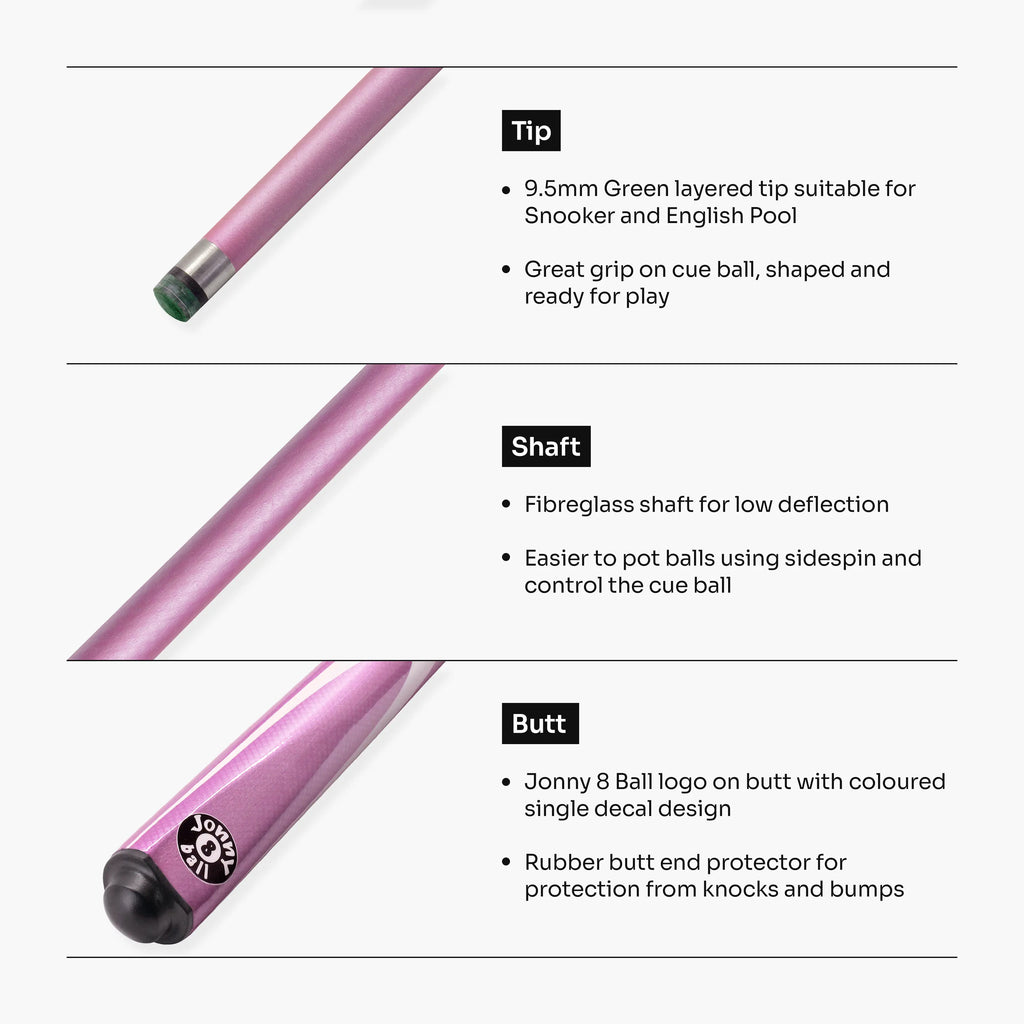 Jonny 8 Ball Inferno 2-piece graphite cue Cue + Case