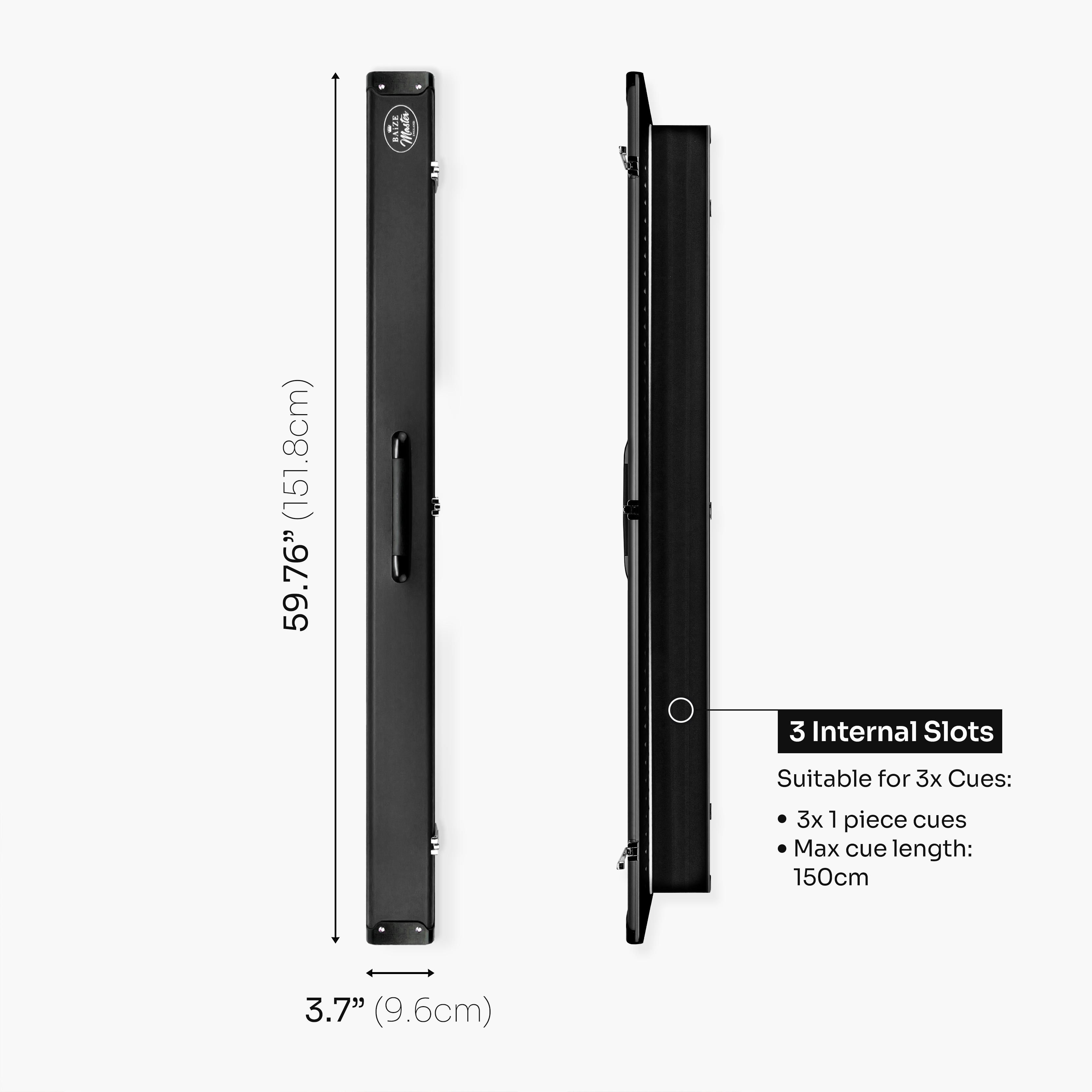 Baize Master Summit 3-slot one-piece cue case Cue + Case
