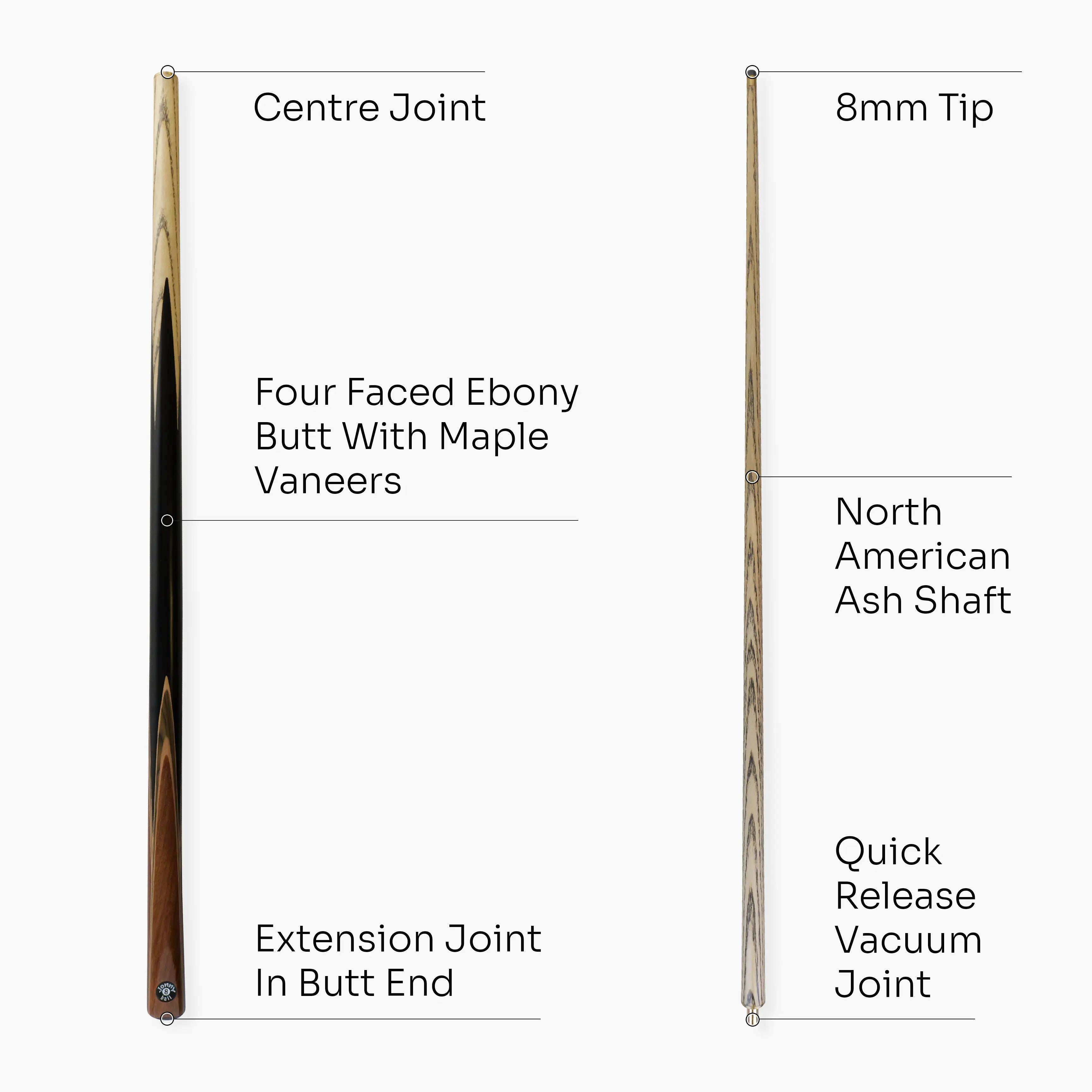 Jonny 8 Ball Vista 57-inch cue and case set Cue + Case