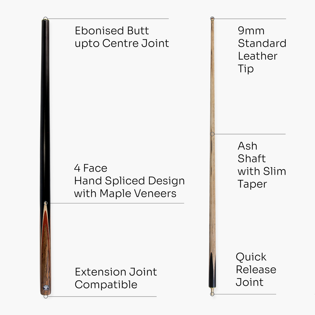 Jonny 8 Ball Needle 57-inch 2-piece pool cue Cue + Case