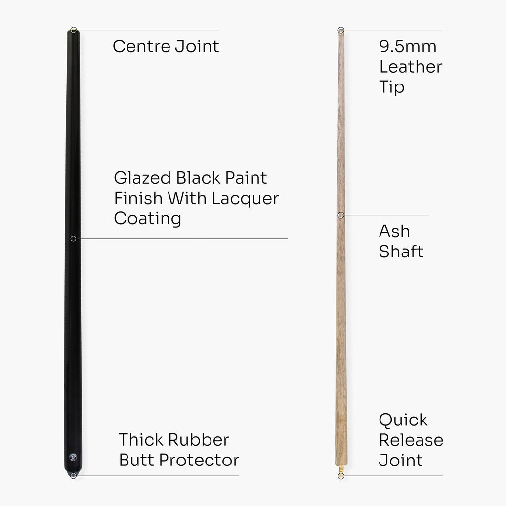 Jonny 8 Ball Black Jet Pro Precision cue and case set Cue + Case