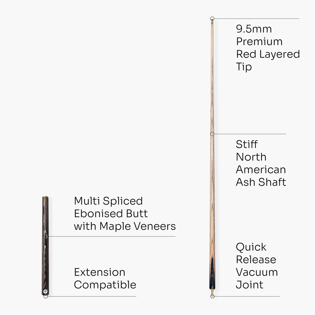 PRO147 Pearl Series Grey 57-inch 3/4 cue and case set