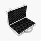 Aramith Premier snooker balls with silver case and towel Cue + Case