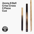 Jonny 8 Ball adjustable 57-inch 3-piece cue and hard case Cue + Case