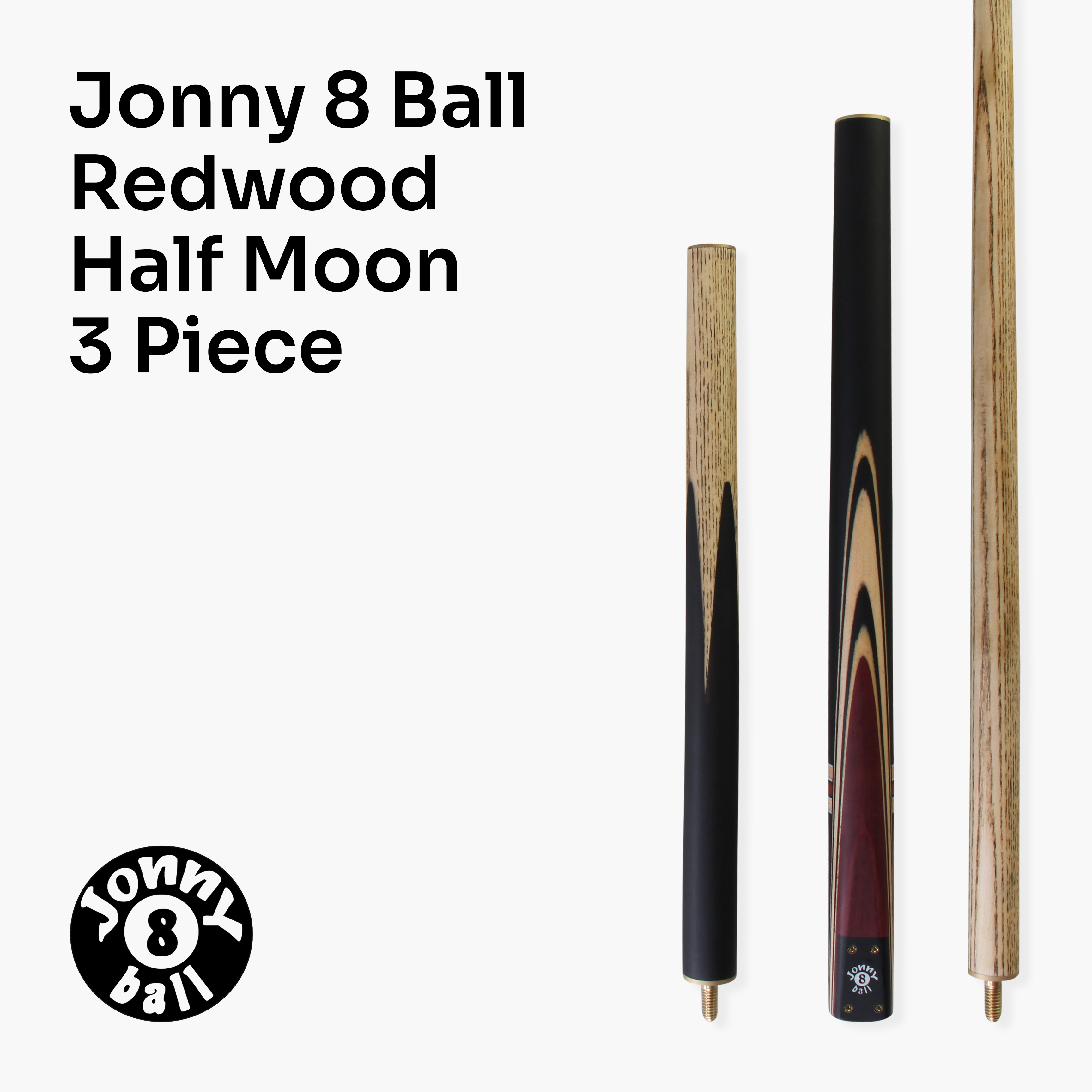 Jonny 8 Ball adjustable 57-inch 3-piece cue Cue + Case