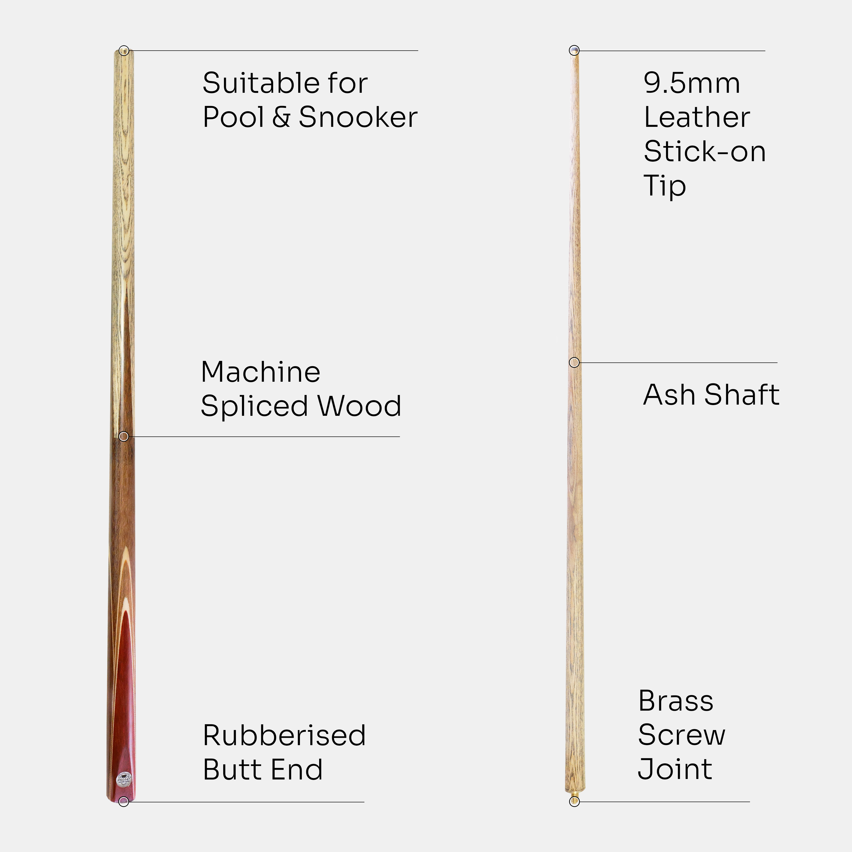 PRO147 Falcon 57-inch cue and hard case Cue + Case