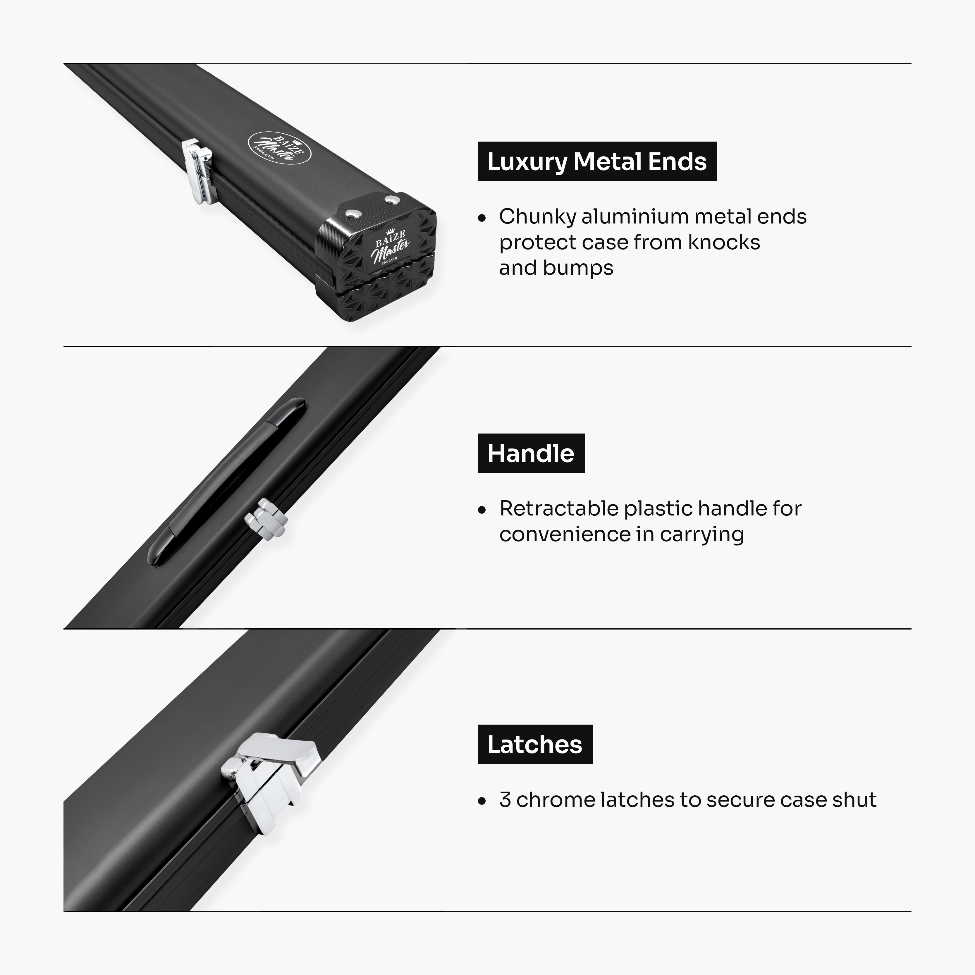 Baize Master Summit 2-slot 3/4 cue case Cue + Case