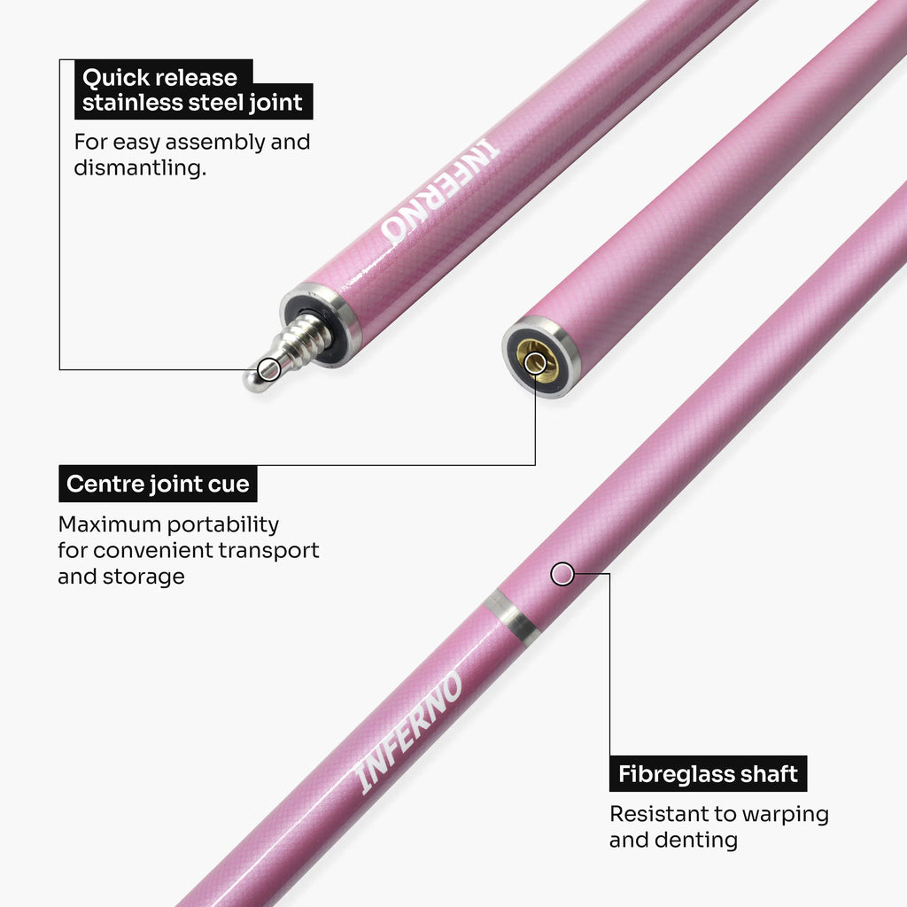 Jonny 8 Ball Inferno 2-piece graphite cue Cue + Case