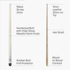 Jonny 8 Ball Scorpion 57-inch 2-piece cue Cue + Case