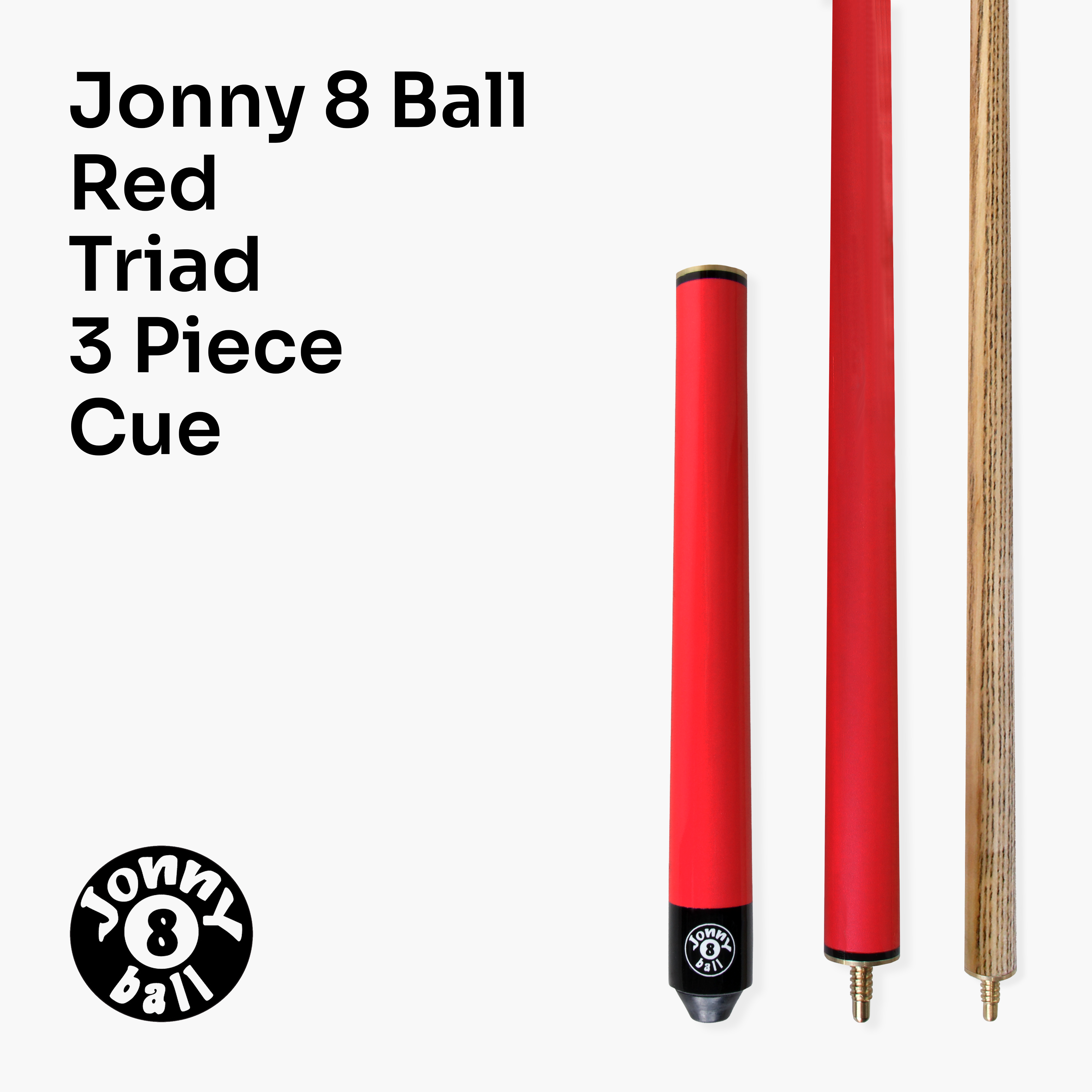 Jonny 8 Ball Triad 48-inch junior 3-piece cue Cue + Case