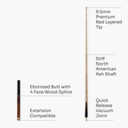 PRO147 Pearl Series Fire 57-inch 3/4 cue