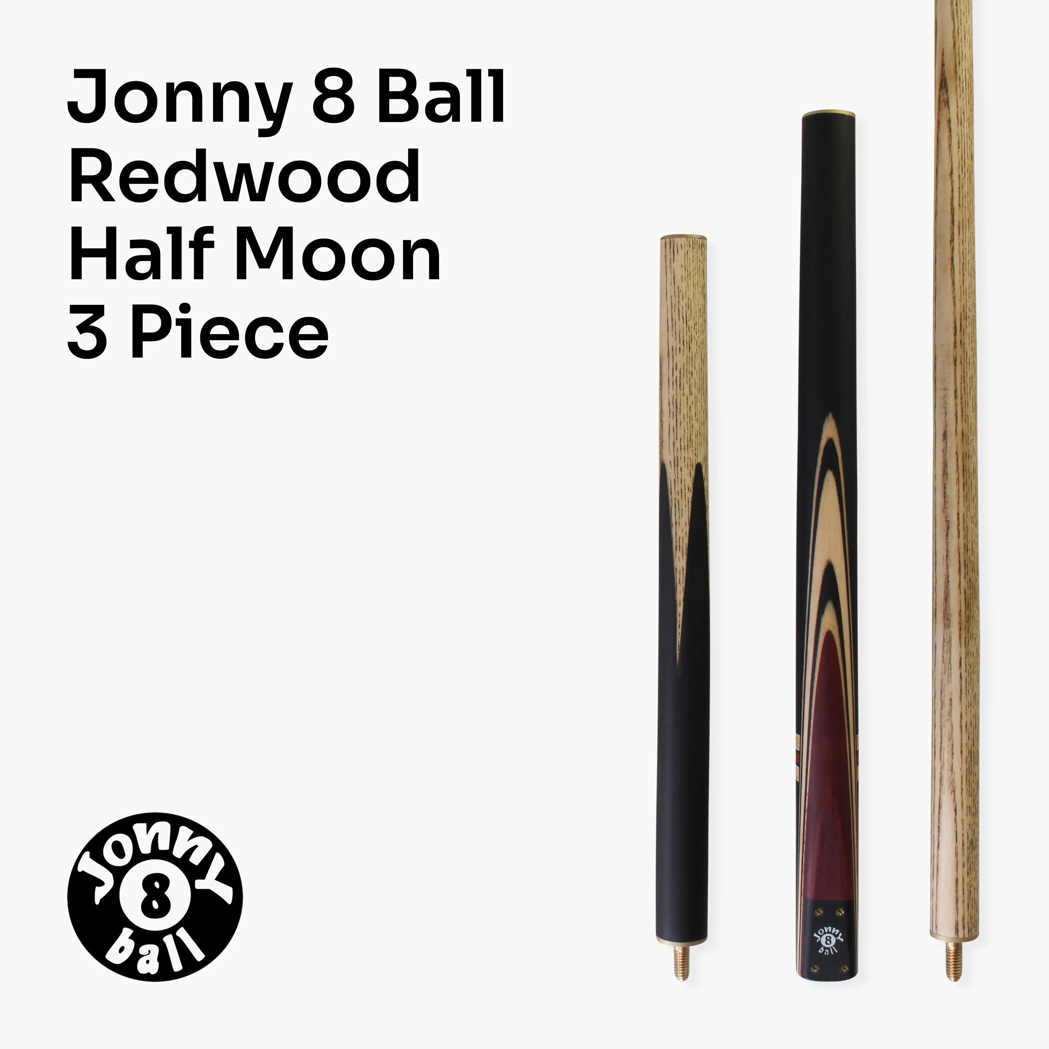 Jonny 8 Ball adjustable 57-inch 3-piece cue and hard case Cue + Case