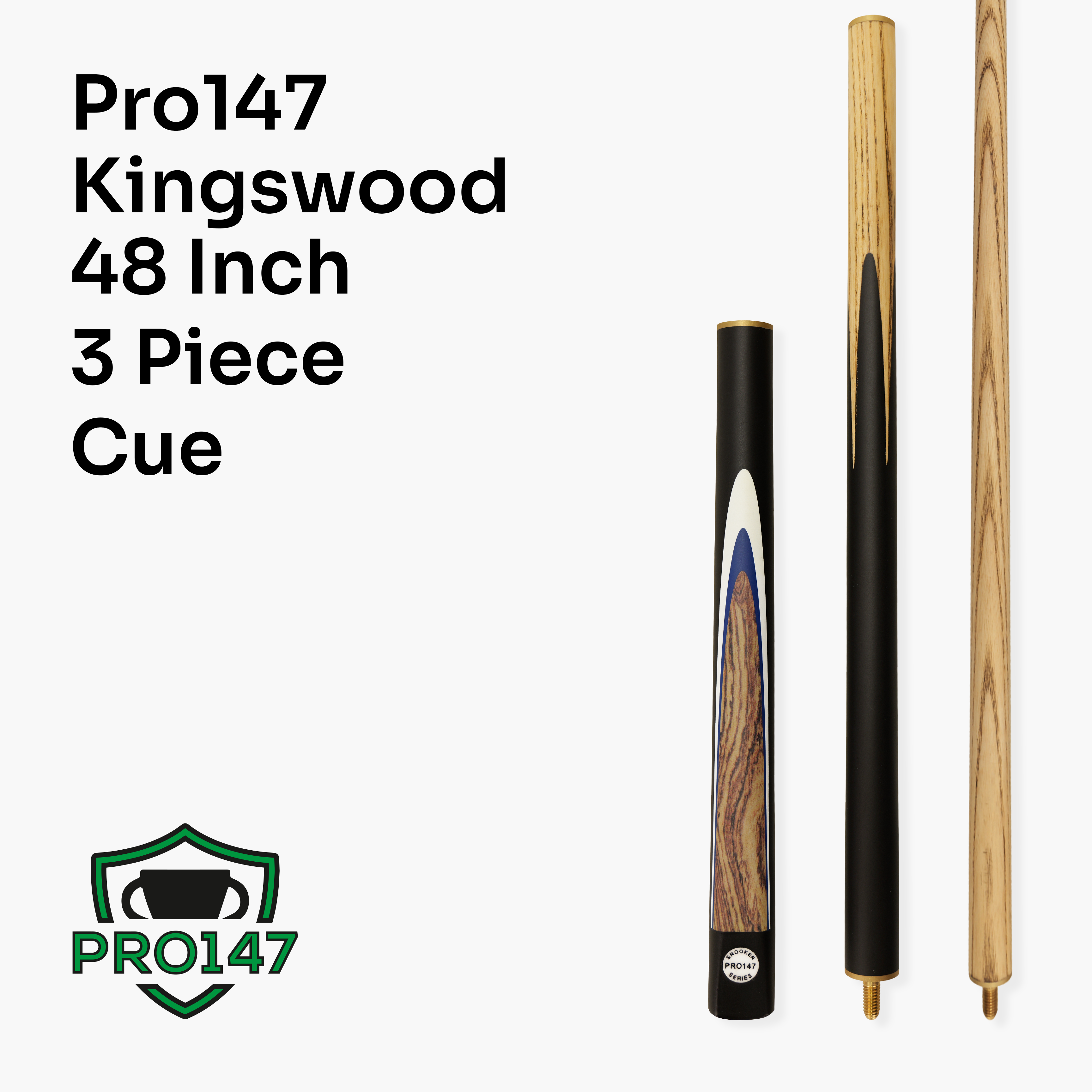 PRO147 Kingswood 48-inch junior 3-piece cue
