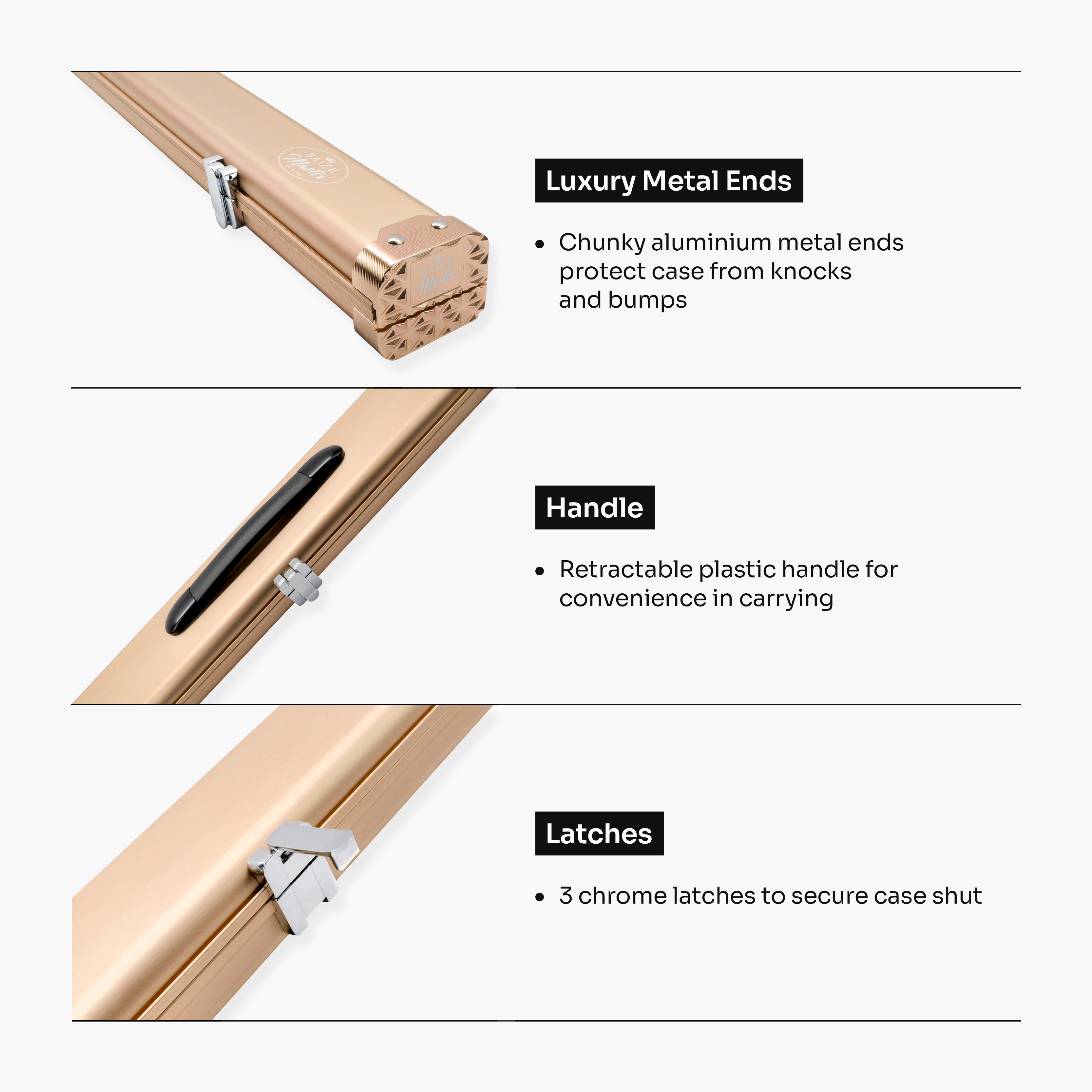 Baize Master Summit 2-slot one-piece cue case Cue + Case