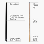 Jonny 8 Ball Black Jet 36-inch junior cue Cue + Case