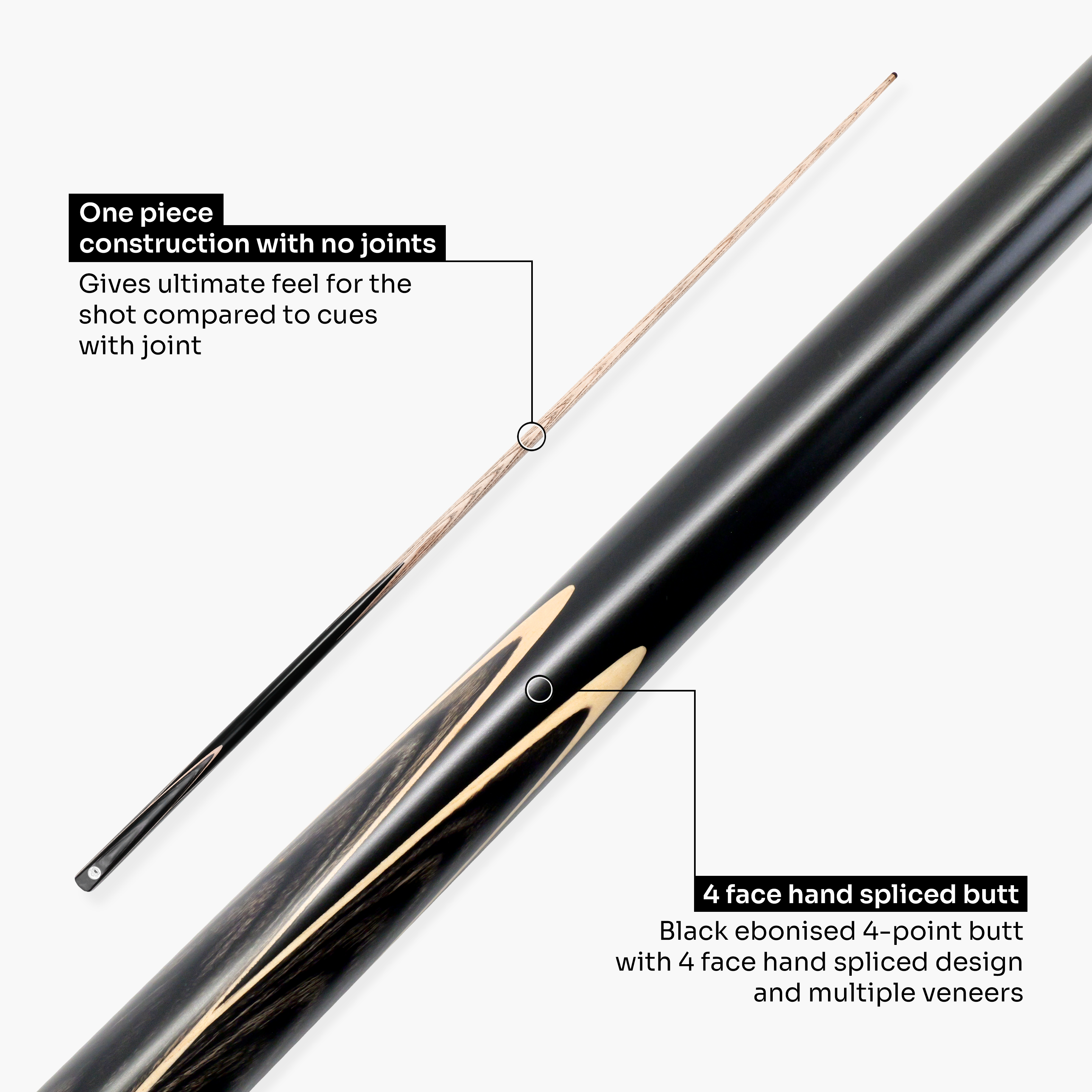 PRO147 Trident 57-inch one-piece cue Cue + Case