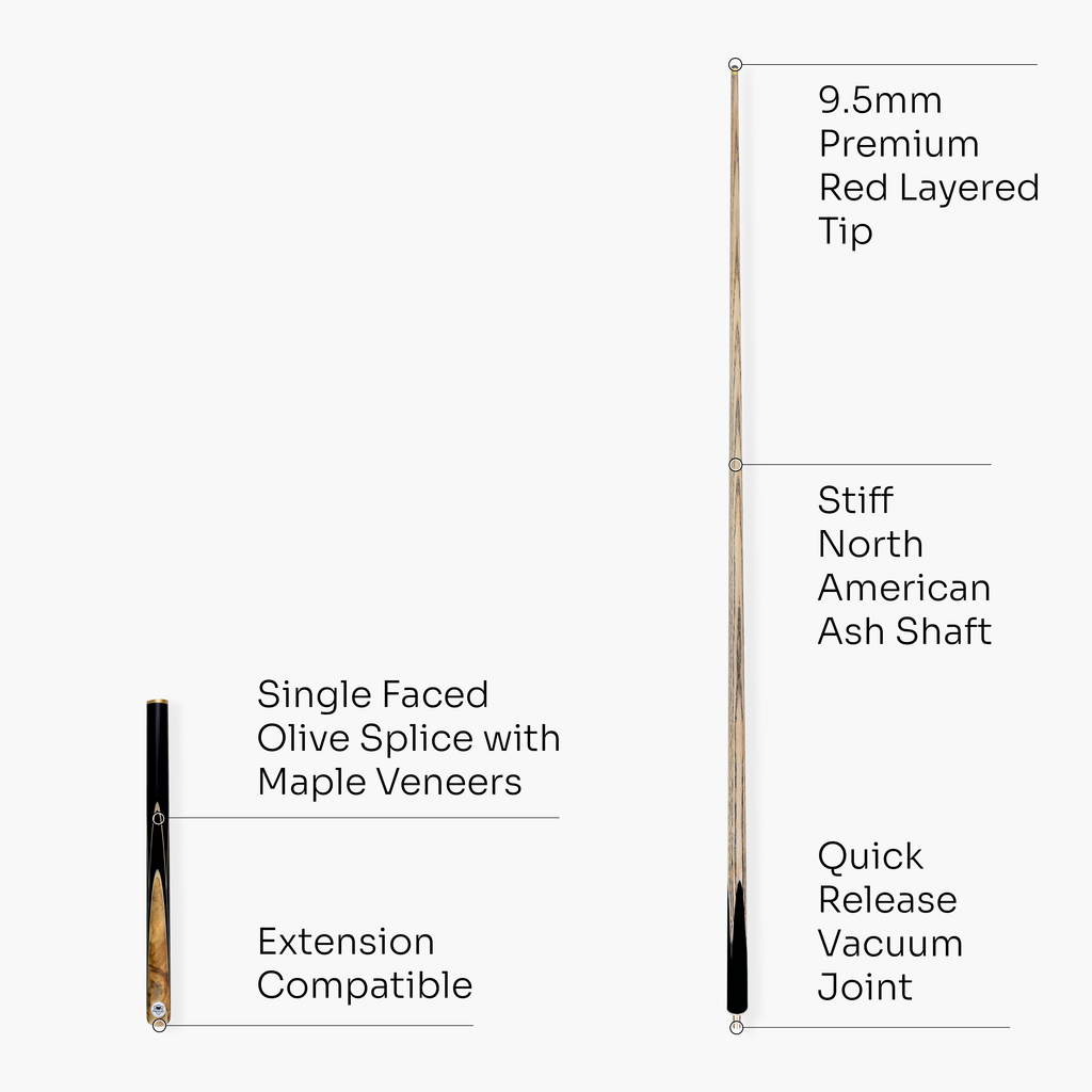 PRO147 Pearl Series White 57-inch 3/4 cue