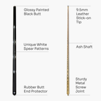 Jonny 8 Ball White Spear 57-inch 2-piece cue Cue + Case