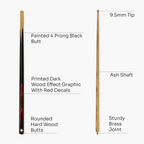 PRO147 Red Burl 57-inch cue and soft case set