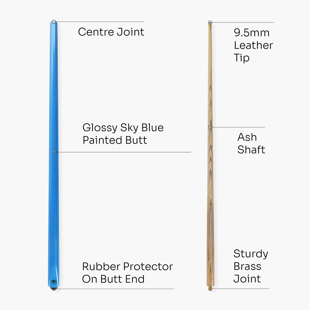 PRO147 Sky Blue Butt cue and case set