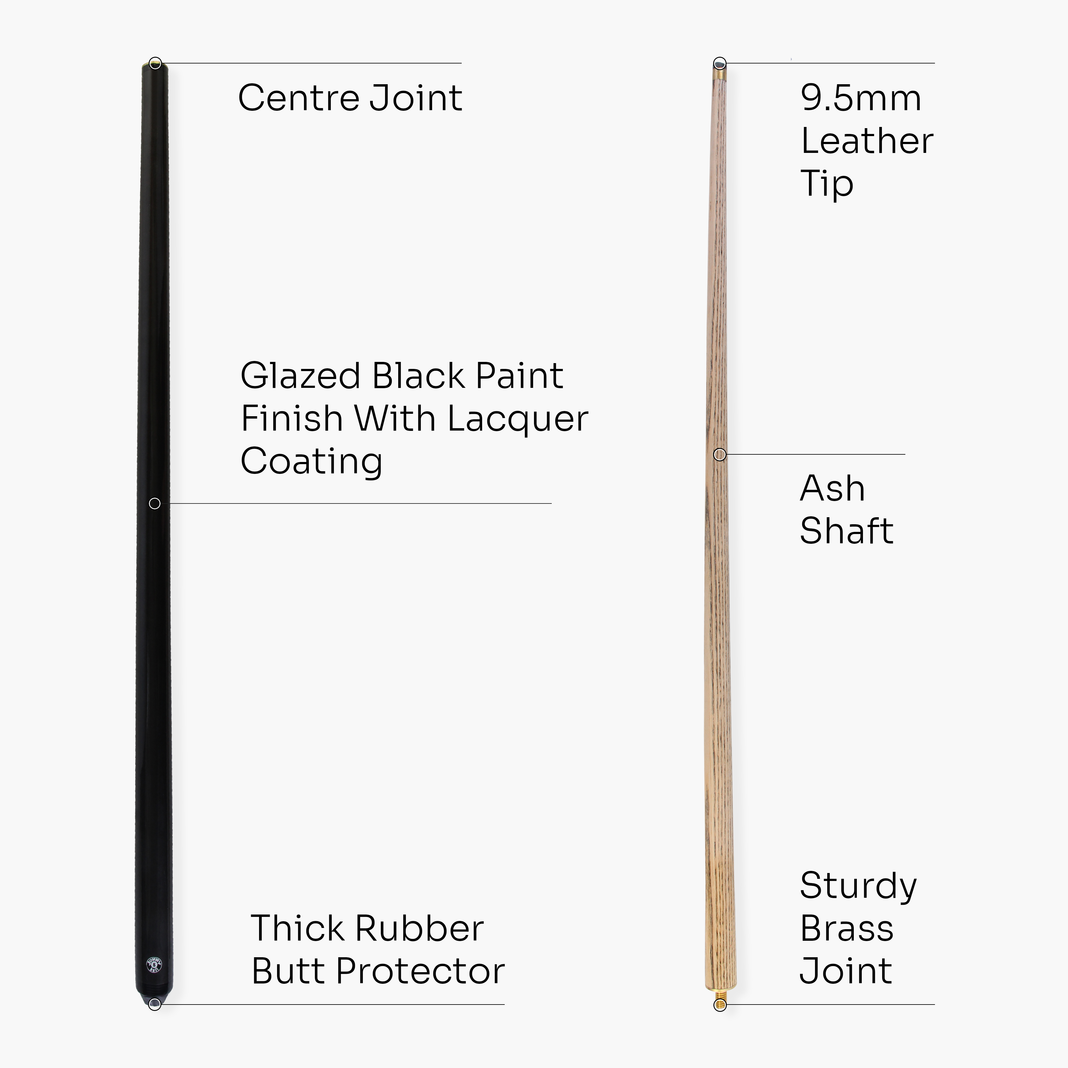 Jonny 8 Ball Metallic E-Series 2-piece cue Cue + Case