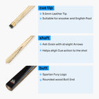Spartan Fury Vanquish 3/4 cue and soft case set Cue + Case