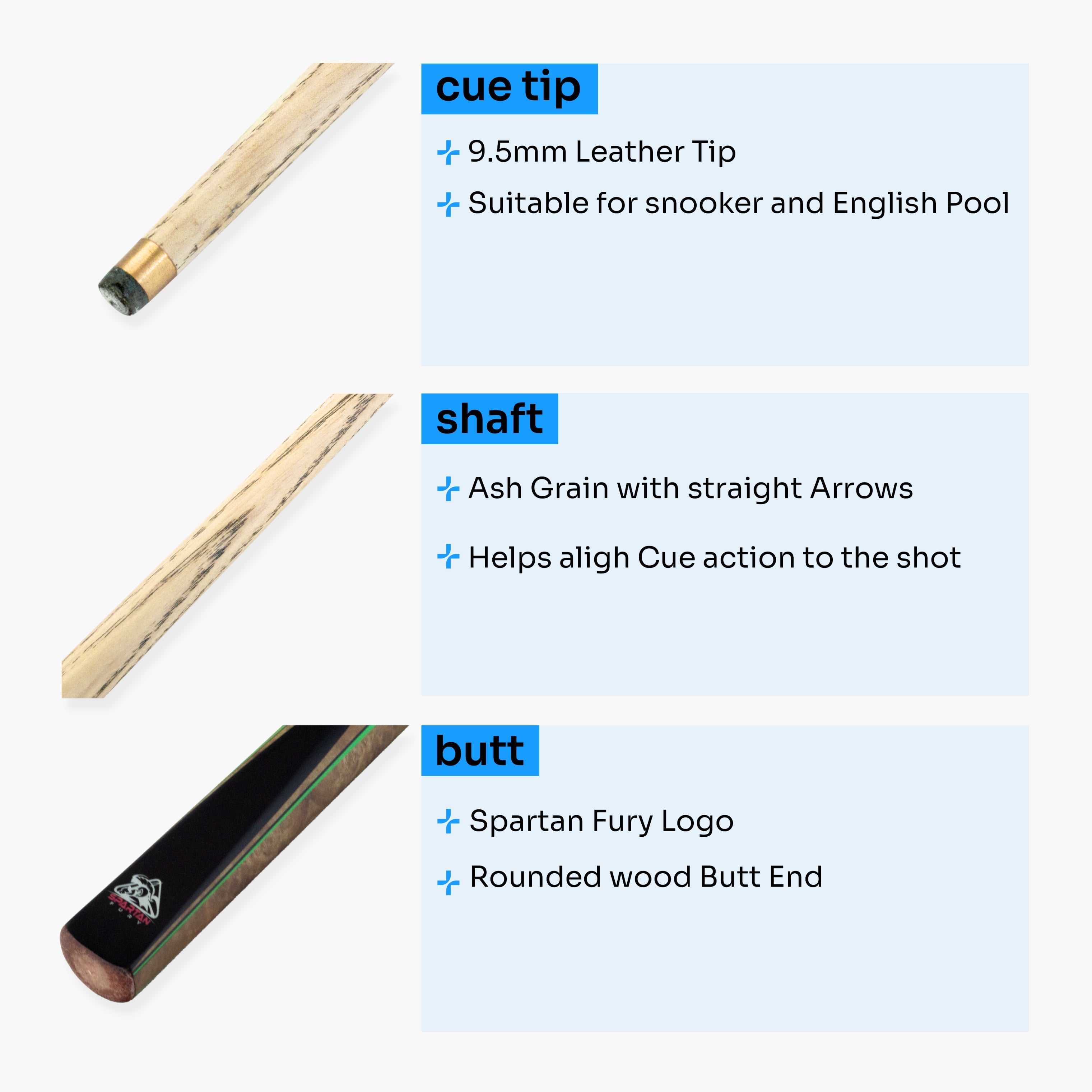 Spartan Fury Conquest cue and soft case set Cue + Case