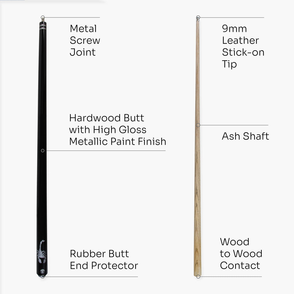 Jonny 8 Ball Scorpion 57-inch cue and hard case Cue + Case