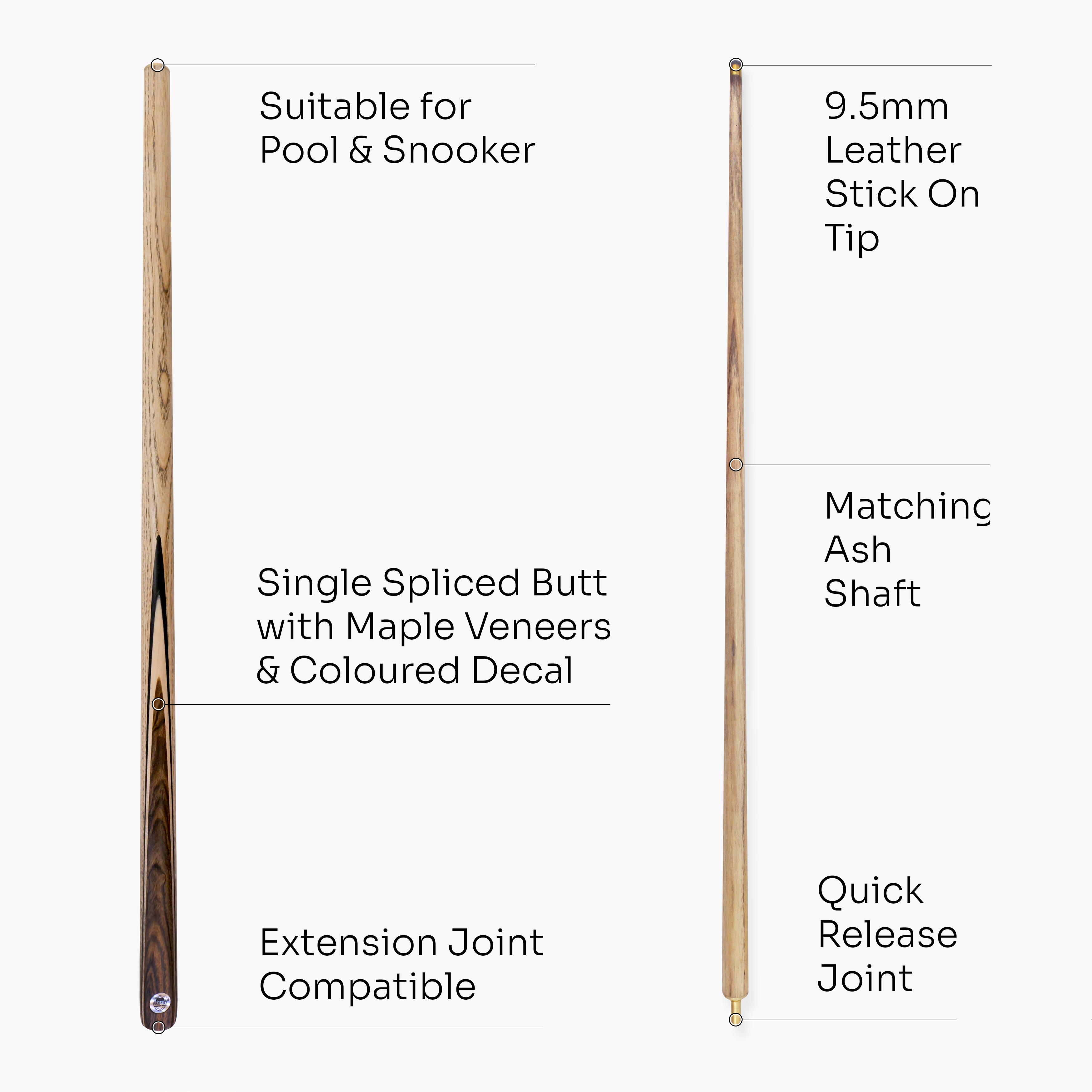 PRO147 Pro Match 57-inch 2-piece cue Cue + Case