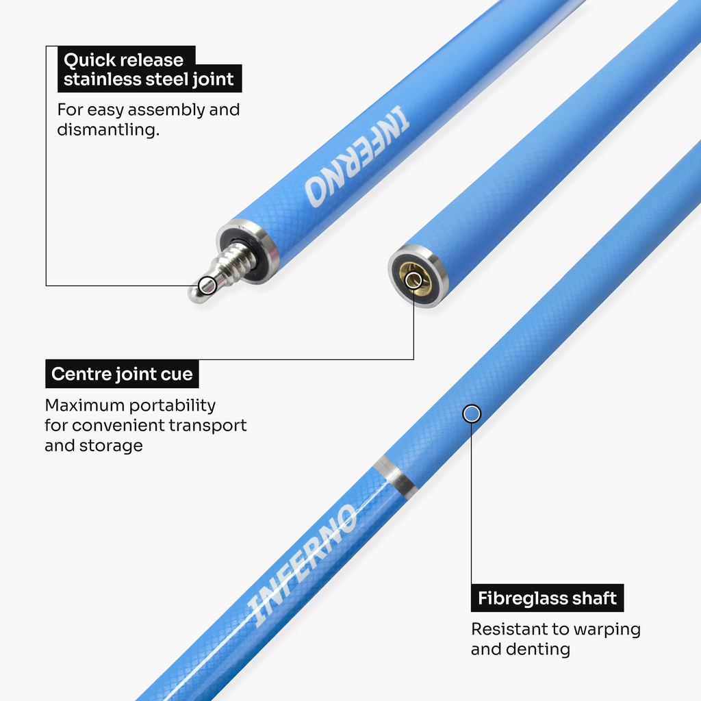 Jonny 8 Ball Inferno 2-piece graphite cue Cue + Case