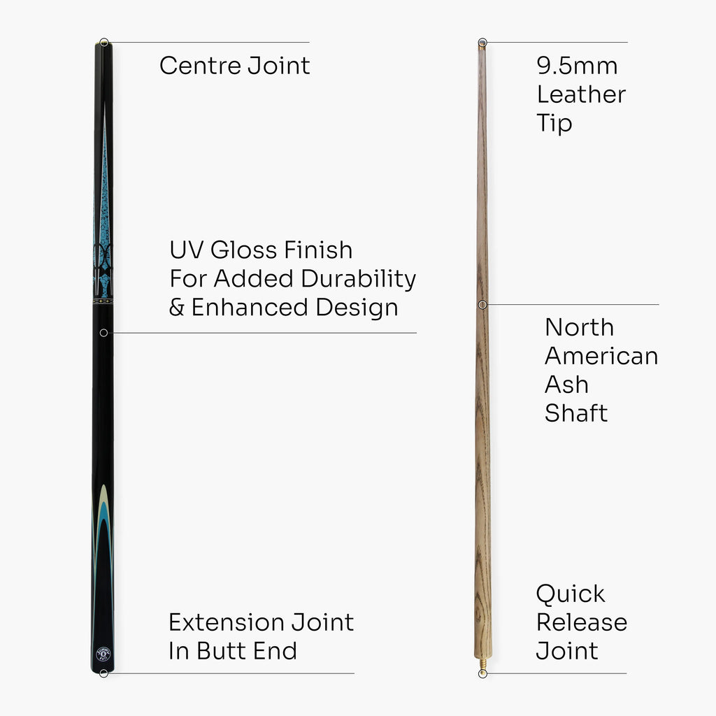 Jonny 8 Ball Trident 57-inch 2-piece cue Cue + Case