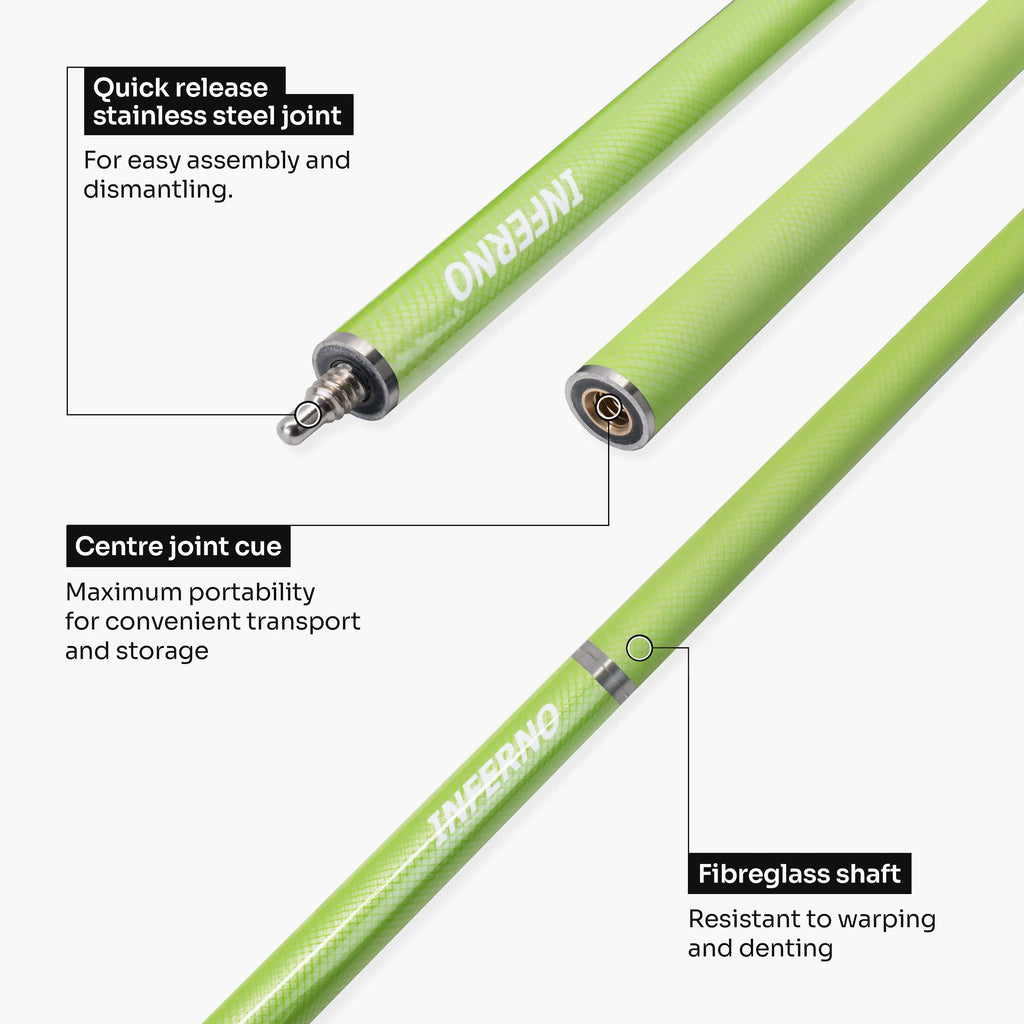 Jonny 8 Ball Inferno 2-piece graphite cue Cue + Case