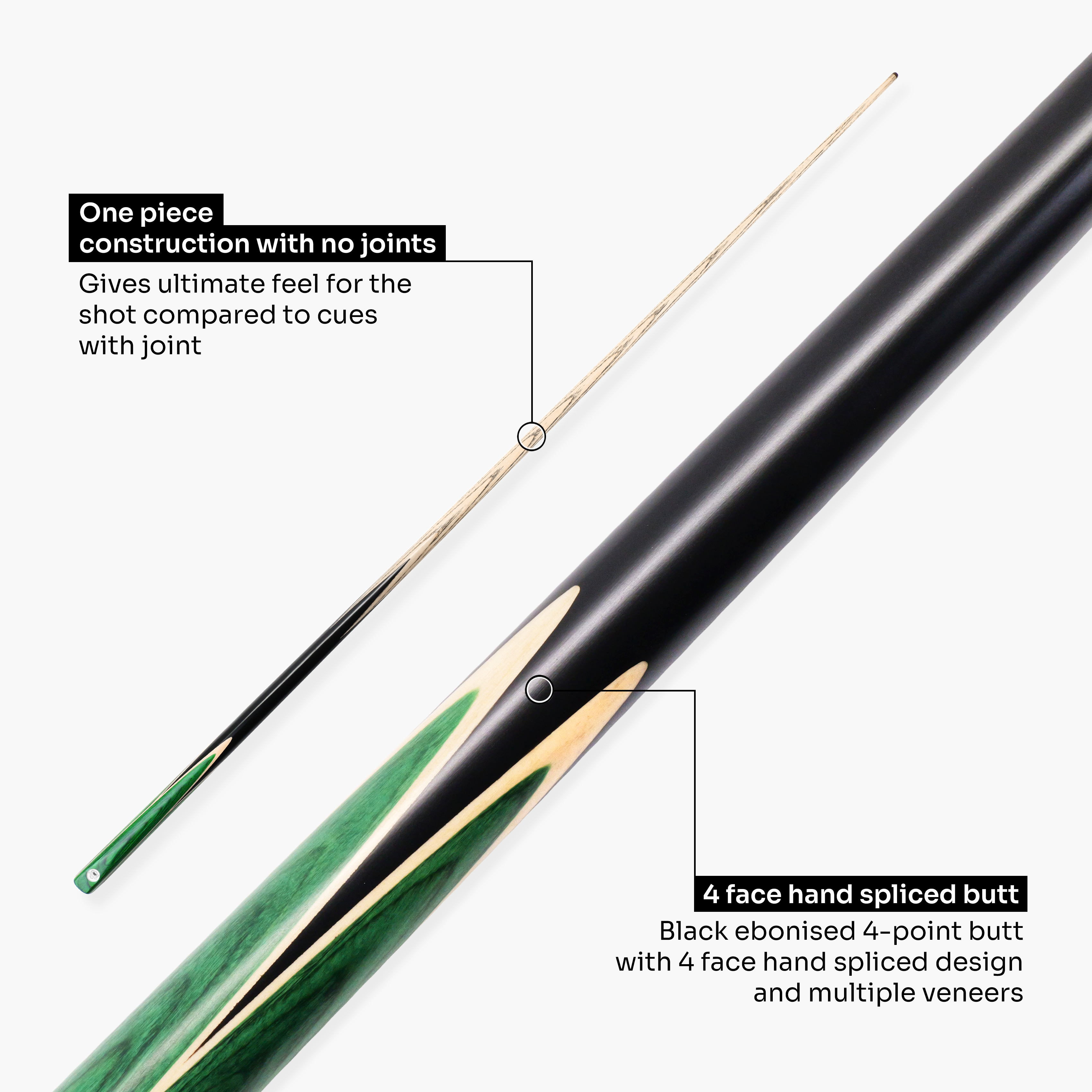 PRO147 Trident 57-inch one-piece cue Cue + Case