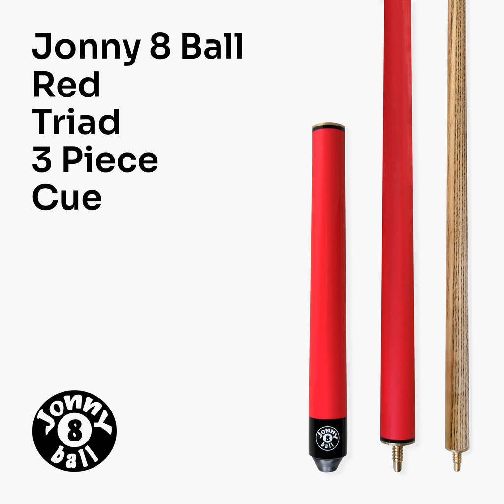 Jonny 8 Ball Red Triad 48-inch cue and soft case Cue + Case