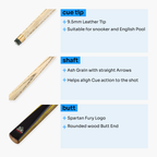 Spartan Fury Vanquish 3/4 cue and soft case set Cue + Case