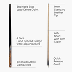 Jonny 8 Ball Needle 57-inch 2-piece pool cue Cue + Case