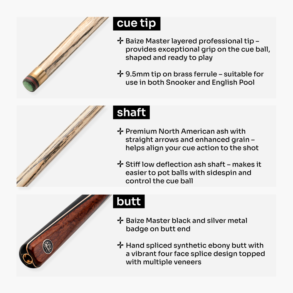 Baize Master Blackline Elite cue and case set Cue + Case
