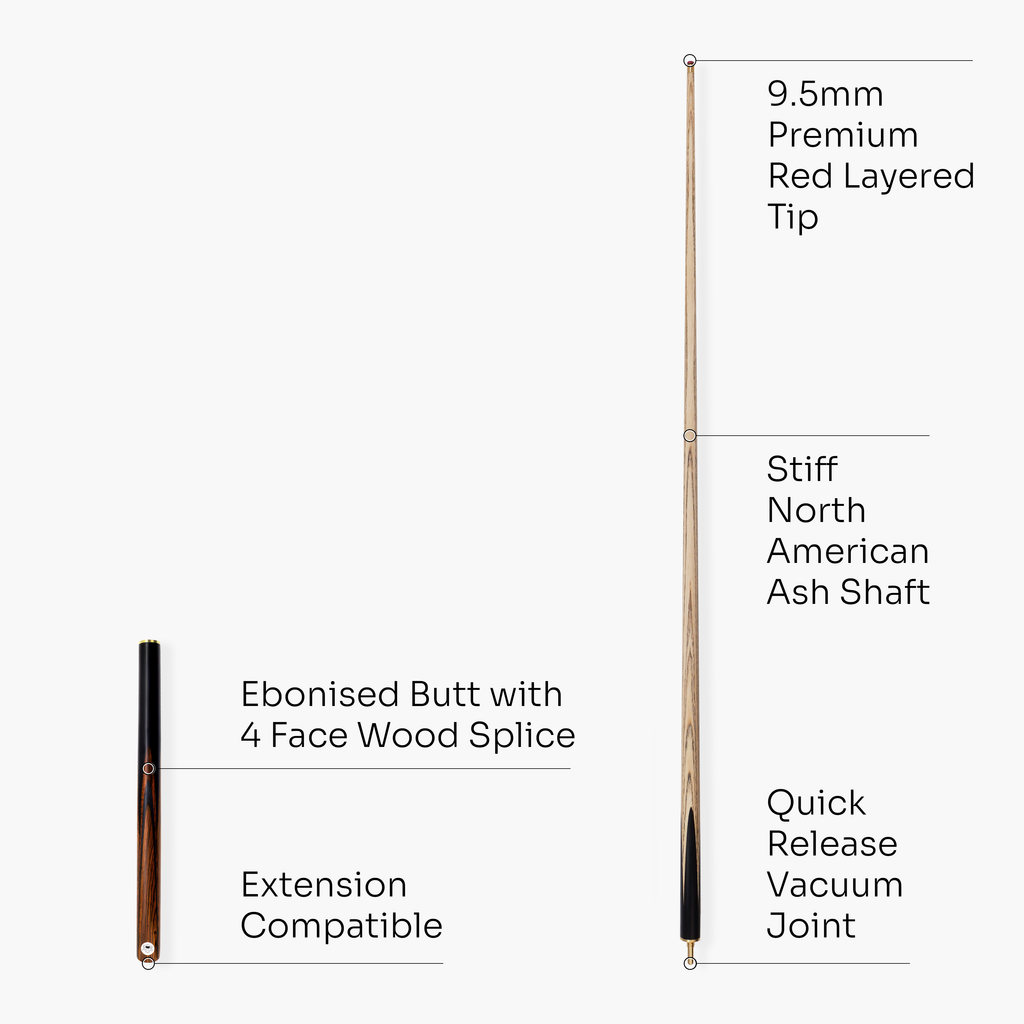 PRO147 Pearl Series Fire 3/4 cue and case set